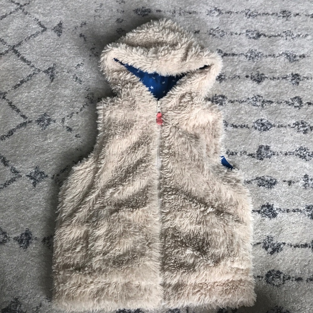 LOWEST PRICE!! Mini Boden Furry Zip Vest